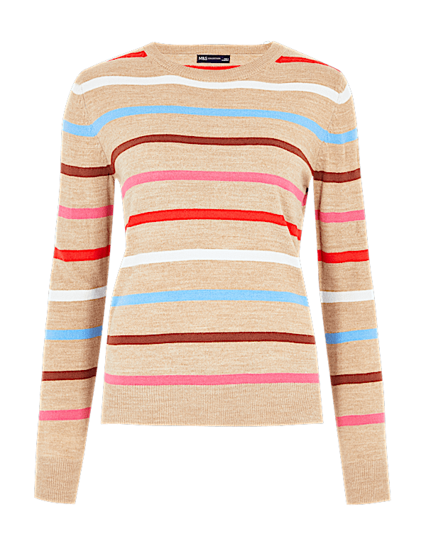 Supersoft Striped Crew Neck Jumper