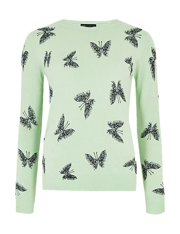 Supersoft Butterfly Crew Neck Jumper