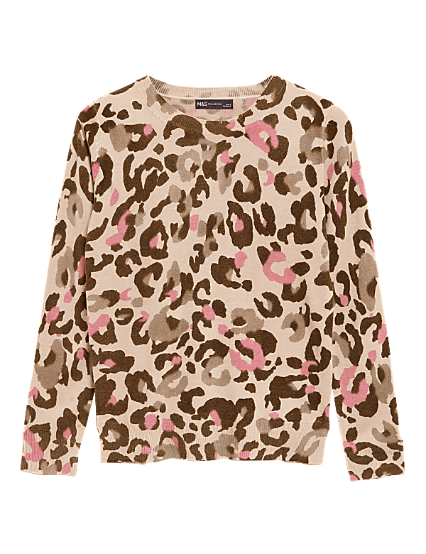 Supersoft Animal Print Crew Neck Jumper