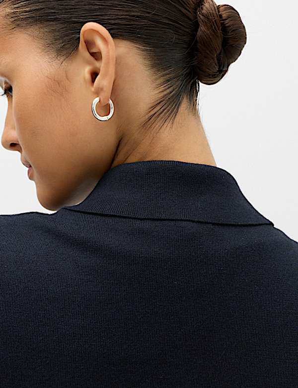Collared Slim Jumper with Wool - GR
