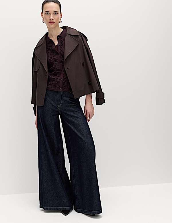 קרדיגן בגזרה צמודה עם צווארון וטקסטורה - IL