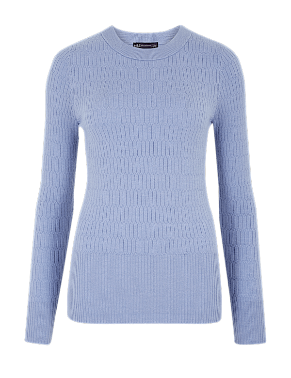 Soft Touch Brick Stitch Crew Neck Jumper