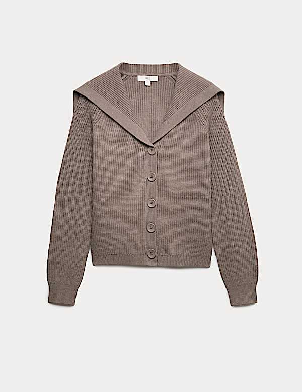 Cardigan &agrave; col en V et fermeture boutonn&eacute;e - LU