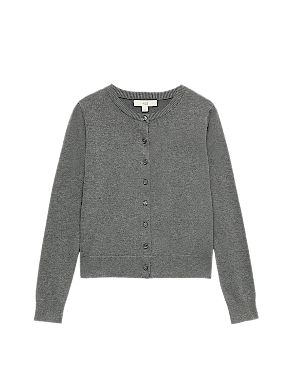 Crew Neck Button Through Cardigan