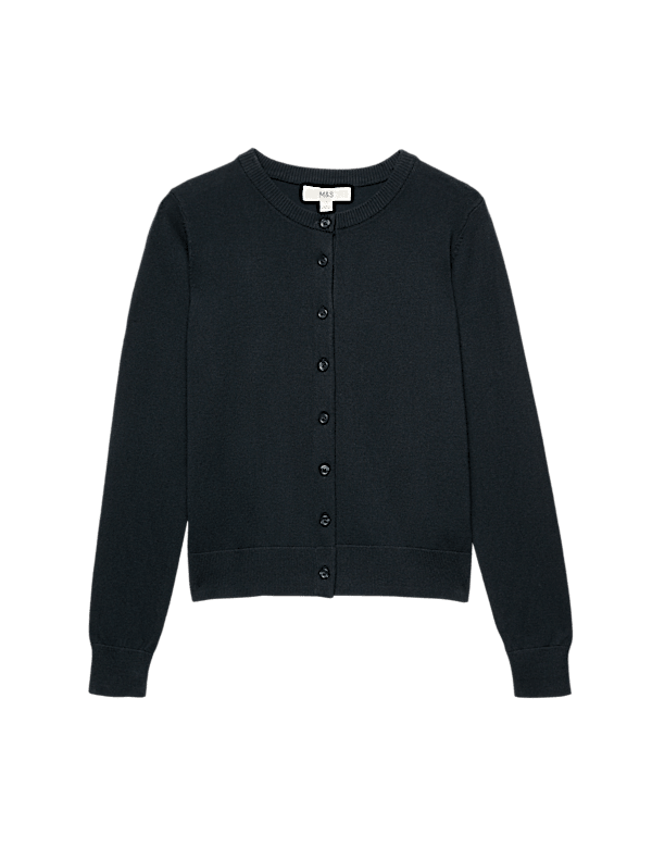 Crew Neck Button Through Cardigan