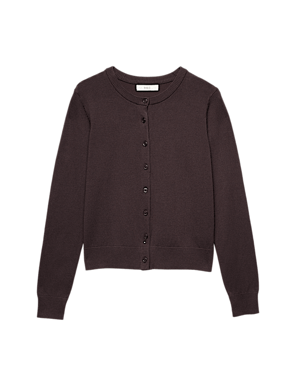 Crew Neck Button Through Cardigan