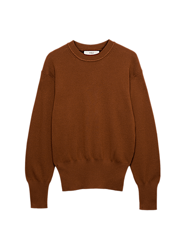 Crew Neck Waisted Slim Fit Jumper