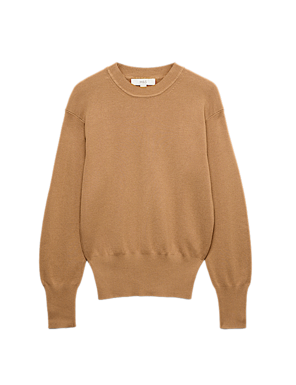 Crew Neck Waisted Slim Fit Jumper