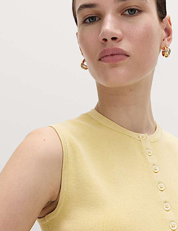 אפודת ריב פפלום סרוגה ואסופה במותניים - IL