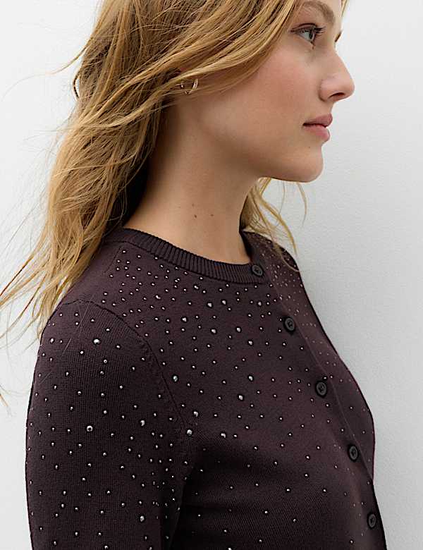 Embellished Fitted Cardigan - AU