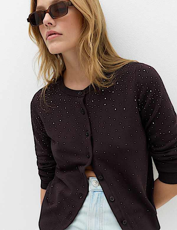 Embellished Fitted Cardigan - AU