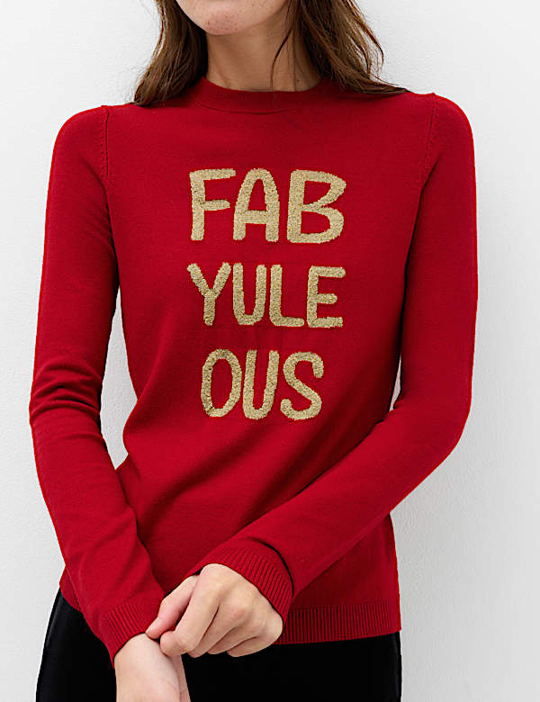 Slogan Fitted Jumper - JE