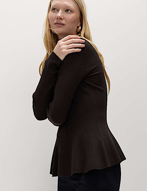 סריג ריב פפלום בגזרה צרה - IL