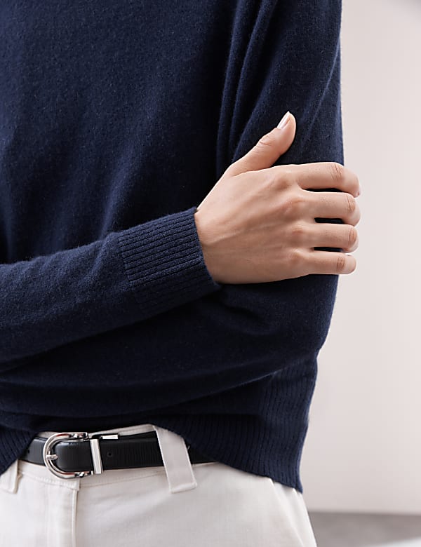 Pure Cashmere Roll Neck Jumper