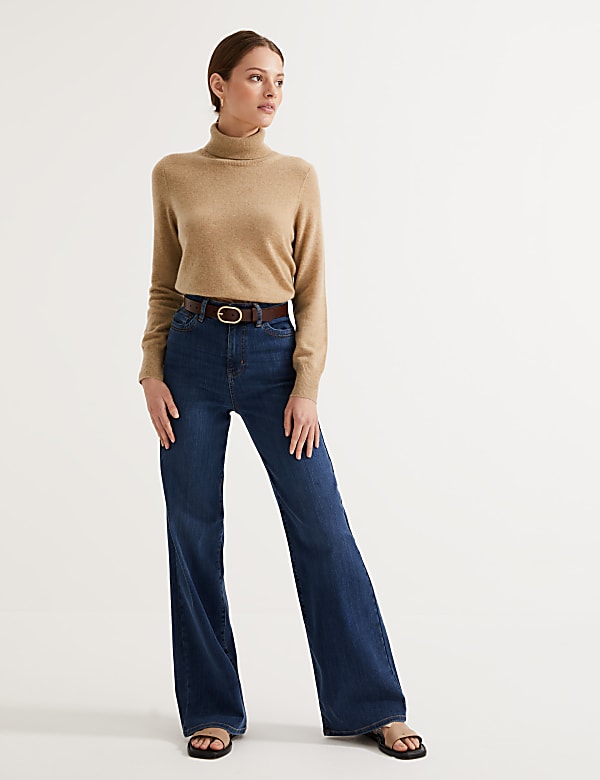 Pure Cashmere Roll Neck Jumper