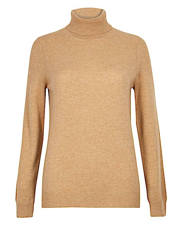 Pure Cashmere Roll Neck Jumper