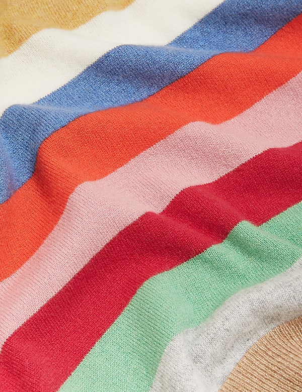 Pure Cashmere Striped Crew Neck Jumper