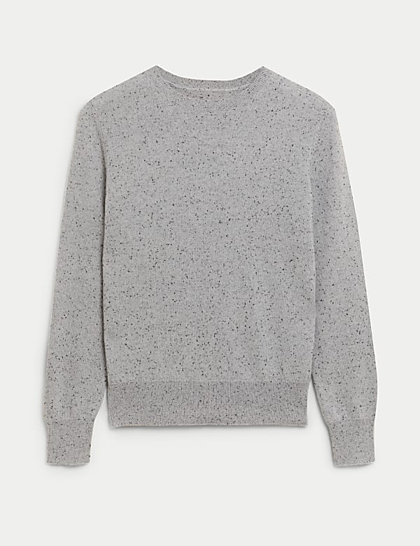 Pure Cashmere Textured Crew Neck Jumper