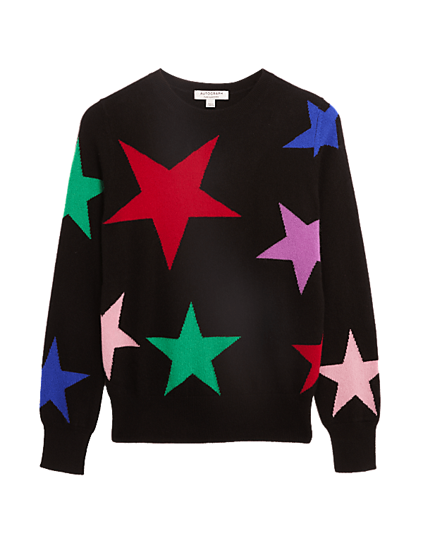 Pure Cashmere Star Crew Neck Jumper