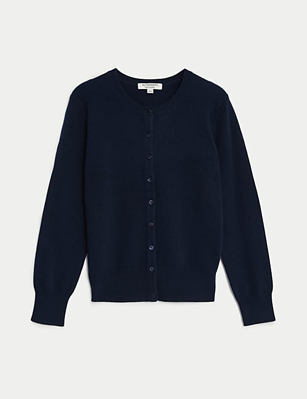 Pure Cashmere Crew Neck Cardigan - BE