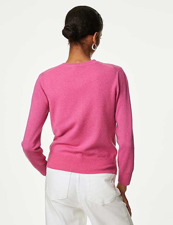 Pure Cashmere Crew Neck Cardigan