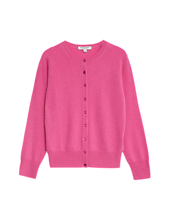 Pure Cashmere Crew Neck Cardigan