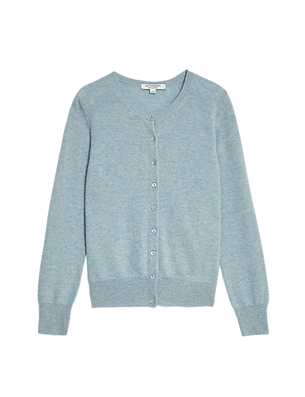 Pure Cashmere Crew Neck Cardigan