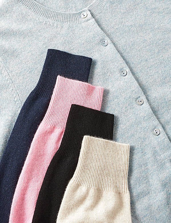 Buy Pure Cashmere Crew Neck Cardigan at Marks Spencer
