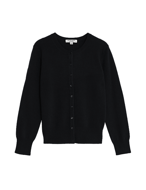Pure Cashmere Crew Neck Cardigan