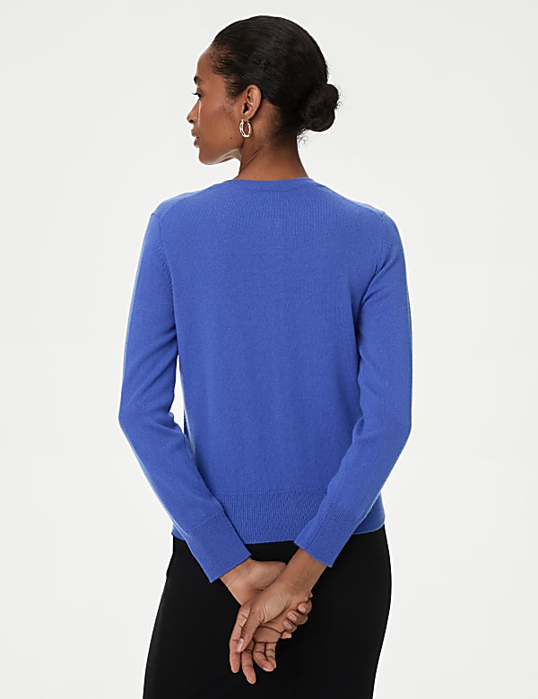 Pure Cashmere Crew Neck Cardigan