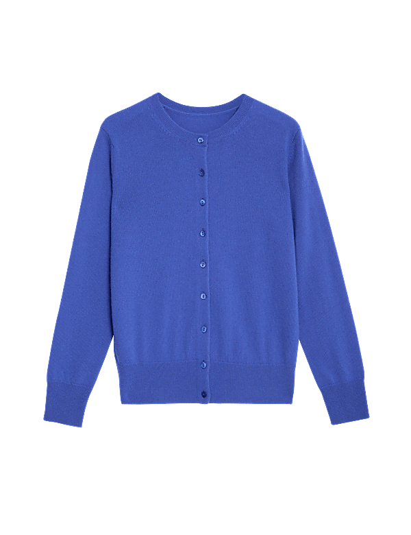 Pure Cashmere Crew Neck Cardigan