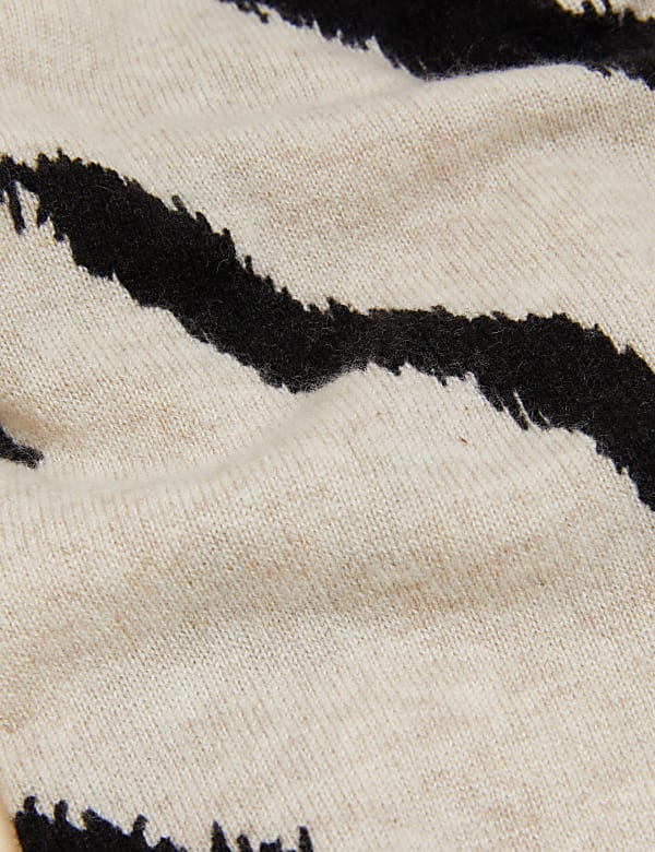 Pure Cashmere Animal Print Cardigan