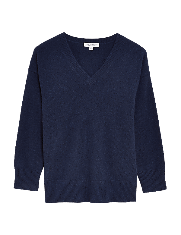 Pure Cashmere V-Neck Relaxed Jumper