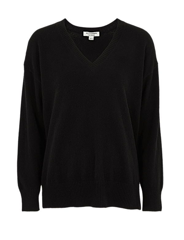 Pure Cashmere V-Neck Relaxed Jumper