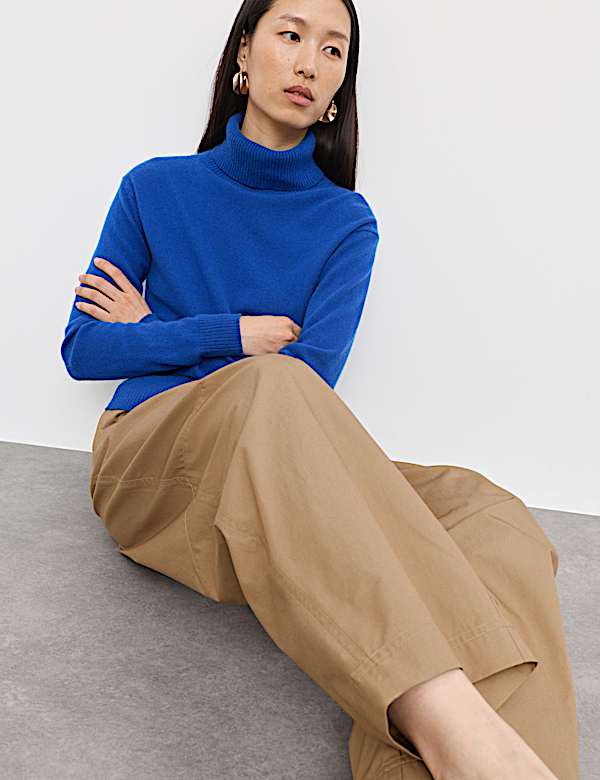 Pure Cashmere Roll Neck Jumper - KR