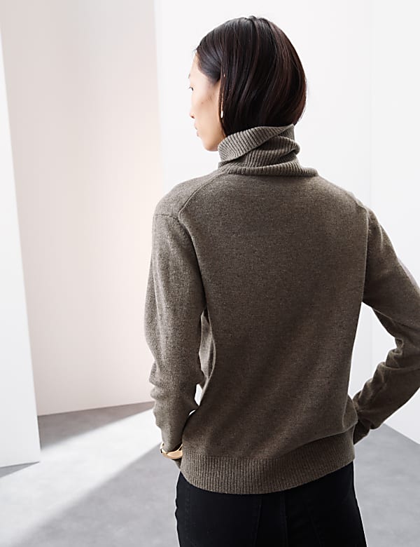 Pure Cashmere Roll Neck Jumper - SK
