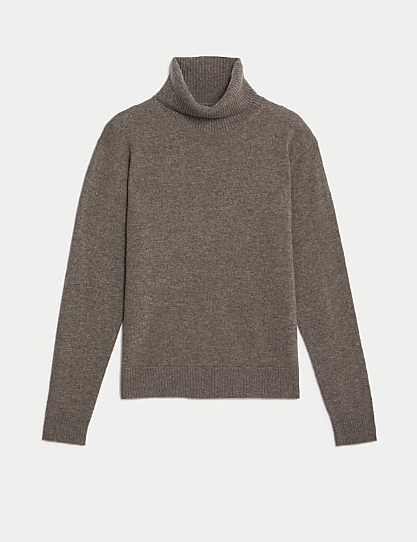 Pure Cashmere Roll Neck Jumper - SK