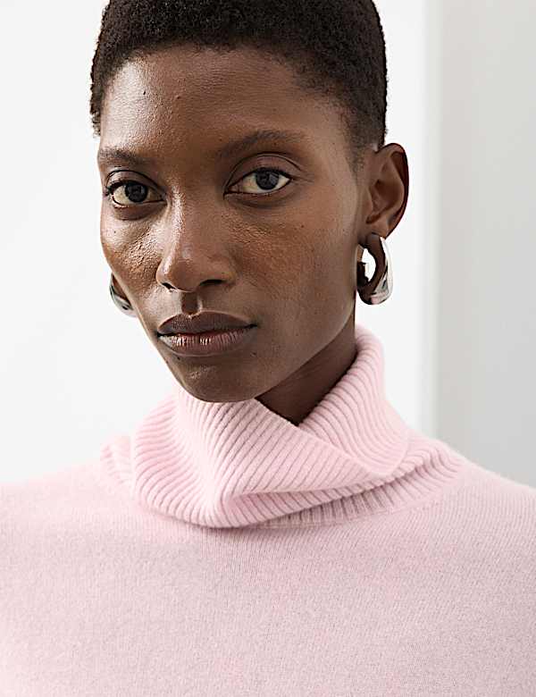 Pure Cashmere Roll Neck Jumper - EE