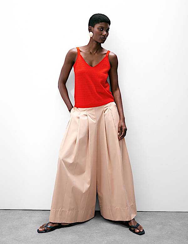 גופייה סרוגה מבד עשיר בצמר מרינו בשילוב קשמיר - IL