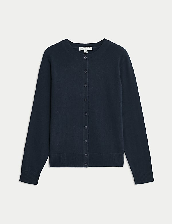 Cárdigan informal 100 % cachemira con cuello redondo - ES