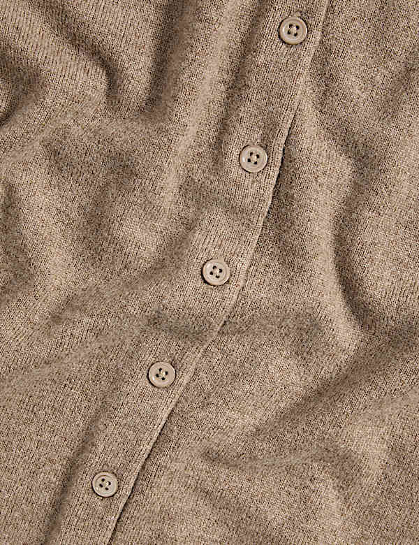 Pure Cashmere Crew Neck Relaxed Cardigan