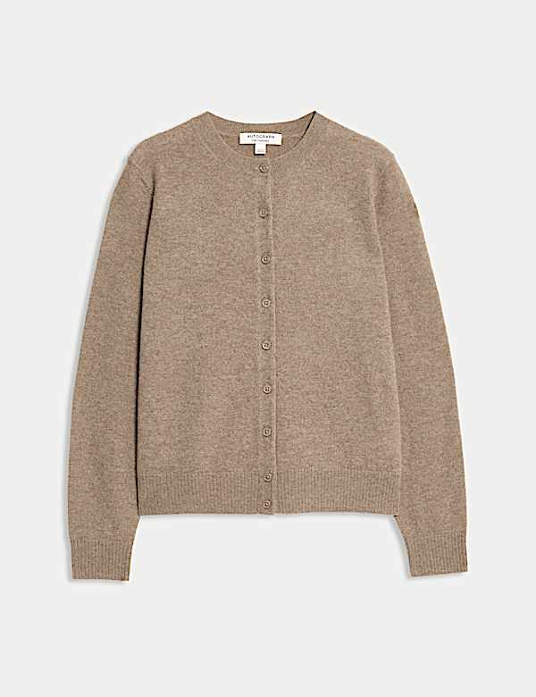 Pure Cashmere Crew Neck Relaxed Cardigan - US