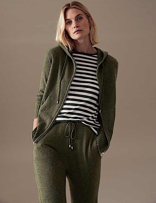 Pure Cashmere Knitted Relaxed Hoodie