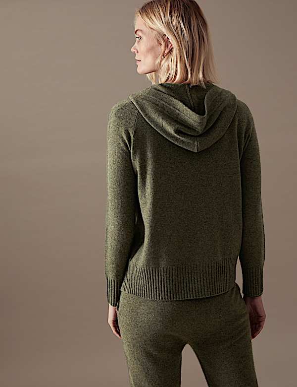 Pure Cashmere Knitted Relaxed Hoodie