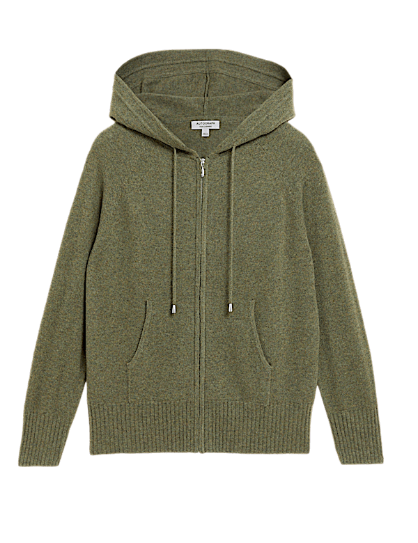 Pure Cashmere Knitted Relaxed Hoodie