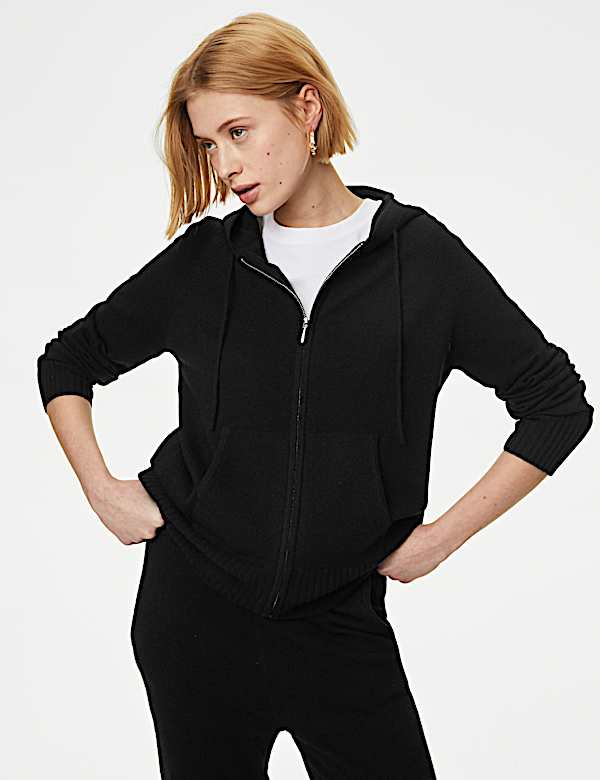 Pure Cashmere Knitted Relaxed Hoodie - CH