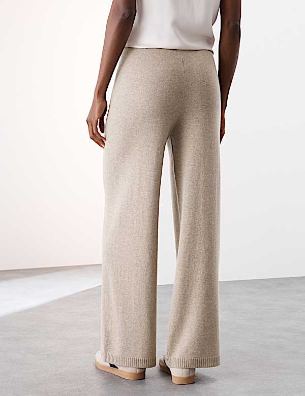 Pure Cashmere Wide Leg Trousers - NL