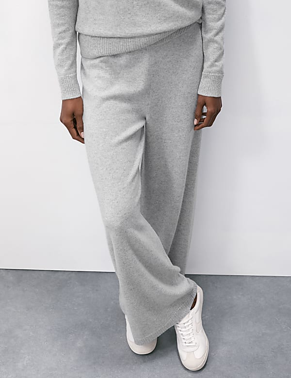 Pure Cashmere Wide Leg Trousers - JO
