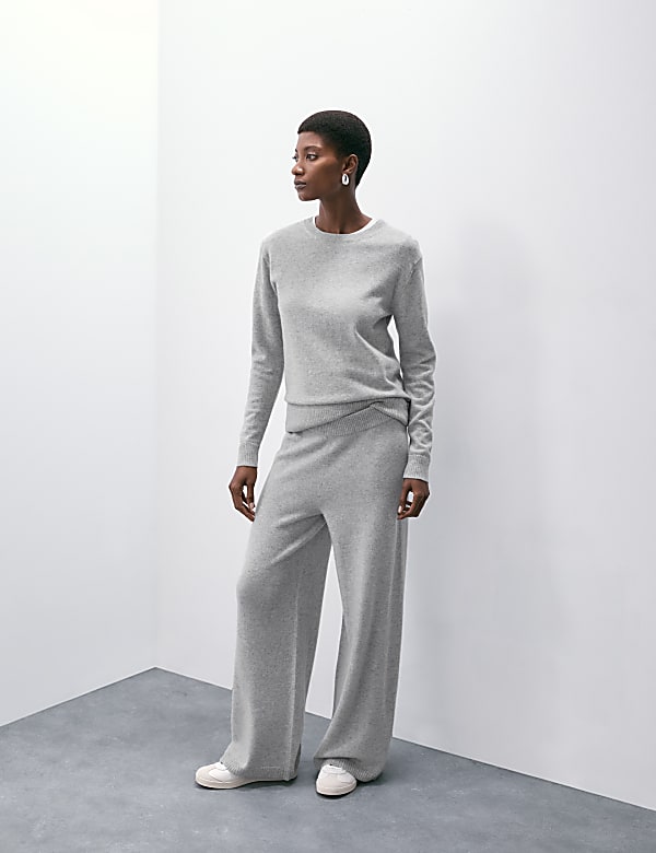 Pure Cashmere Wide Leg Trousers - JO