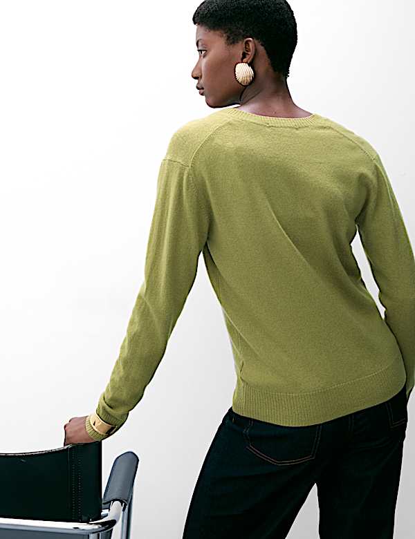 Pure Cashmere V-Neck Jumper - DE